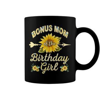 Bonus Mom Of The Birthday Girl Sunflower Family Matching Coffee Mug - Seseable