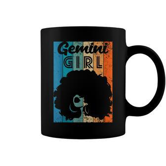 Born In May 21 To June 20 Birthday Gemini Girl Afro Hair Coffee Mug - Seseable
