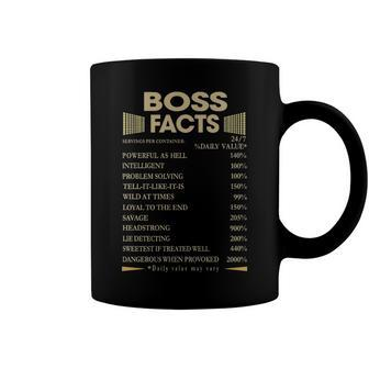 Boss Name Gift Boss Facts Coffee Mug - Seseable