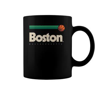 Boston Basketball B-Ball Massachusetts Green Retro Boston Coffee Mug | Mazezy