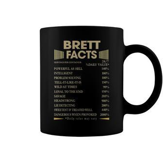 Brett Name Gift Brett Facts Coffee Mug - Seseable