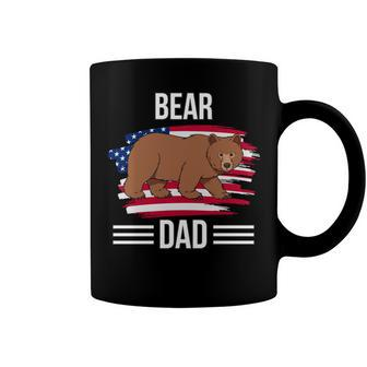 Brown Bear Us Flag 4Th Of July Fathers Day Bear Dad Coffee Mug - Seseable
