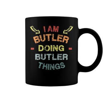 Butler Shirt Family Crest Butler T Shirt Butler Clothing Butler Tshirt Butler Tshirt Gifts For The Butler Png Coffee Mug - Seseable