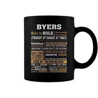 Byers Name Gift Byers Born To Rule Coffee Mug - Seseable