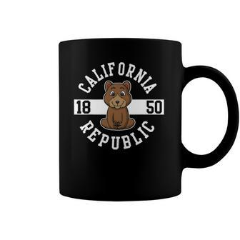 California Republic Flag Bear Yoga Coffee Mug | Mazezy