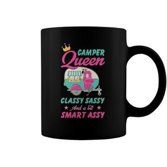 Camper Queen Classy Sassy Smart Assy Funny Women Camping Rv Coffee Mug | Mazezy