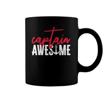 Captain Awesome Funny Sailing Boating Sailor Boat Coffee Mug | Mazezy