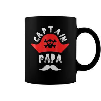 Captain Papa Pirate Skull And Crossbones Gift Coffee Mug | Mazezy DE