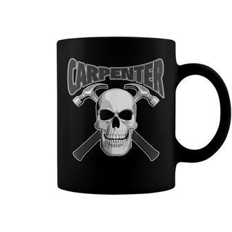 Carpenter Skull And Hammers Coffee Mug - Seseable