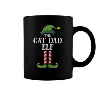 Cat Dad Elf Matching Family Group Christmas Party Pajama Coffee Mug | Mazezy UK