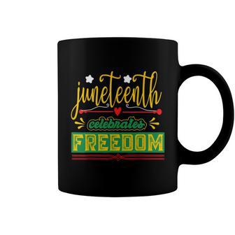 Celebrate Juneteenth Green Freedom African American Coffee Mug - Monsterry CA