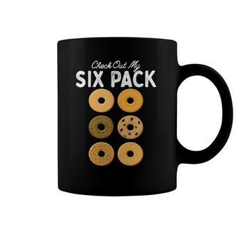 Check Out My Six Pack Bagel Funny Gym Workout Bagels Coffee Mug | Mazezy