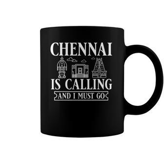 Chennai India City Skyline Map Travel Coffee Mug | Mazezy