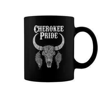 Cherokee Pride Tribe Native American Indian Buffalo Coffee Mug | Mazezy