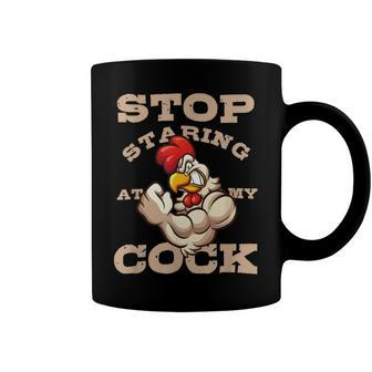 Chicken Chicken Chef Culinarian Cook Chicken Puns Stop Staring At My Cock Coffee Mug - Monsterry