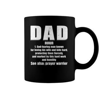 Christian Dad Definition Fathers Day 2021 Prayer Warrior Coffee Mug | Mazezy