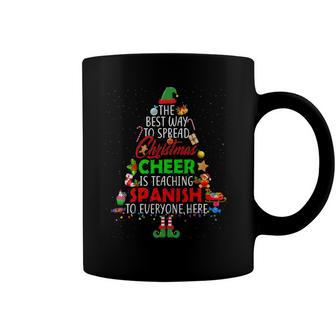 Christmas Cheer Is Teaching Spanish Santa Elf Teacher Group Coffee Mug | Mazezy DE