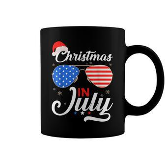 Christmas In July Funny 4Th Of July Beach Summer Christmas Coffee Mug - Seseable