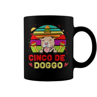 Cinco De Doggo Hilarious Pit Bull Dog For Cinco De Mayo T-Shirt Coffee Mug - Seseable