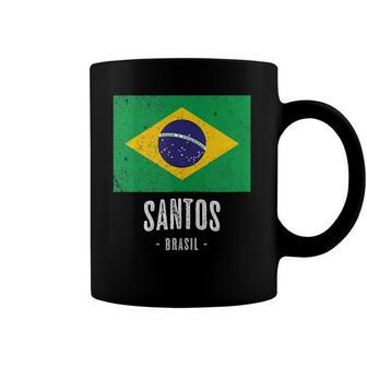 City Of Santos - Brazil Br Brazilian Flag Merch - Graphic Coffee Mug | Mazezy