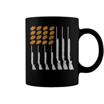 Clay Target Shooting Trap Skeet American Flag Patriotic Coffee Mug - Seseable