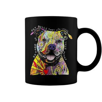 Colorful Baby Pit-Bull Terrier Lover Dad Mom Funny Kidding T-Shirt Coffee Mug - Seseable