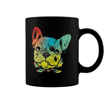 Colorful French Bulldog Face Frenchie Dog Lover Owner Gift Coffee Mug | Mazezy DE