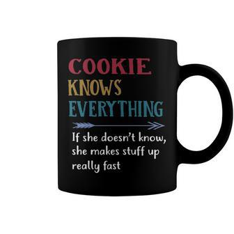 Cookie Grandma Gift Cookie Knows Everything Coffee Mug - Seseable