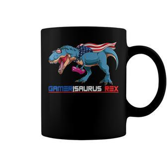Cool 4Th Of July T Rex Dinosaur Amerisaurus Rex Coffee Mug - Seseable
