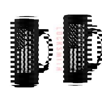 Cool Locksmith Art For Men Women American Flag Lock Picker Coffee Mug | Mazezy