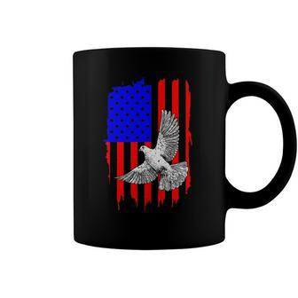 Cool Pigeon Design Men Women Patriotic Us Flag Pigeon Lovers Coffee Mug | Mazezy