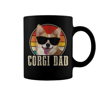 Corgi Dad Vintage Sunglasses Funny Corgi Dog Owner Coffee Mug - Seseable