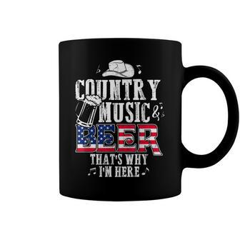 Country Music And Beer Thats Why Im Here T Funny Coffee Mug - Seseable