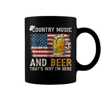 Country Music And Beer Thats Why Im Here V2 Coffee Mug - Seseable