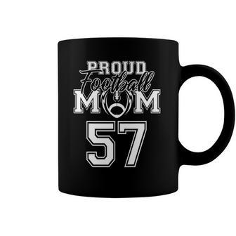 Custom Proud Football Mom Number 57 Personalized Women Coffee Mug | Mazezy