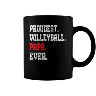 Custom Volleyball Papabest Papa Ever Gift Coffee Mug | Mazezy