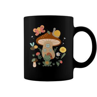 Cute Cottagecore Aesthetic Frog Mushroom Snail Teen Girls Coffee Mug | Mazezy