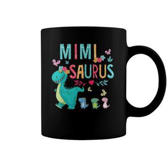 Cute Mimisaurus Flower Butterfly Dinosaur Mothers Day Coffee Mug | Mazezy