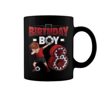 Dabbing Boy 8 Year Old Soccer Player 8Th Birthday Party Coffee Mug - Seseable