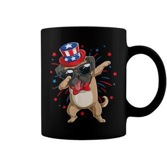 Dabbing Pug 4Th Of July T Kids Boys Usa American Flag Coffee Mug - Seseable