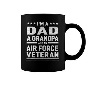 Dad Grandpa Air Force Veteran Vintage Top Mens Gift Coffee Mug | Mazezy
