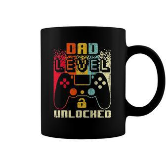 Dad Level Unlocked New Dad Father Pregnancy Announcement Coffee Mug | Mazezy