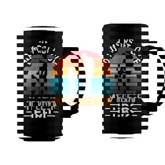 Dad My First Love My Forever Hero Retro Vintage Fathers Day Gift Coffee Mug - Monsterry
