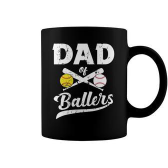 Dad Of Ballers Dad Of Baseball And Softball Player For Dad Coffee Mug | Mazezy