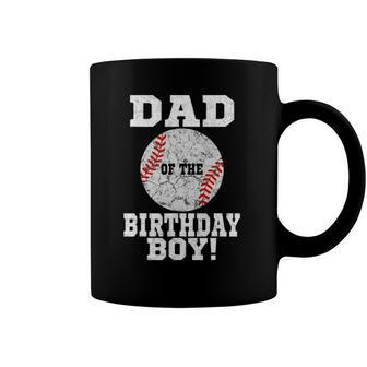 Dad Of The Birthday Boy Baseball Lover Vintage Retro Coffee Mug | Mazezy