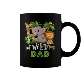 Dad Of The Wild Zoo Birthday Safari Jungle Animal Funny Coffee Mug | Mazezy