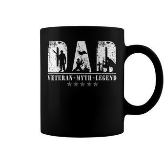 Dad Veteran Myth Legend Dad Veteran 4Th Of July Gift Coffee Mug - Seseable