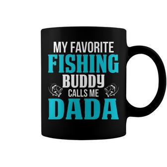 Dada Grandpa Fishing Gift My Favorite Fishing Buddy Calls Me Dada Coffee Mug - Seseable