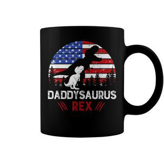 Dadasaurus Rex 4Th Of July Gifts Dinosaur Dad Us Flag T-Shir Coffee Mug - Seseable