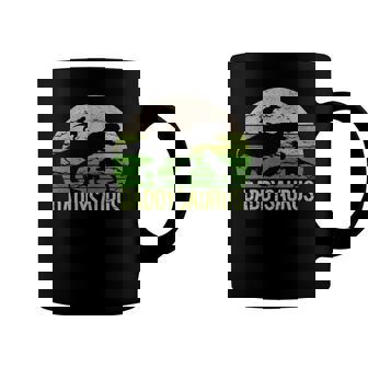 Daddy Dinosaur Daddysaurus 3 Three Kids Gift Dad Christmas Coffee Mug | Mazezy